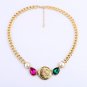 Colorful Lion Head Choker Necklace Statement Necklace  xl00472