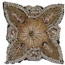 2inch X 2 1/5inch Bullion Wire Beaded Applique
