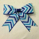 Blue Chevron Bow
