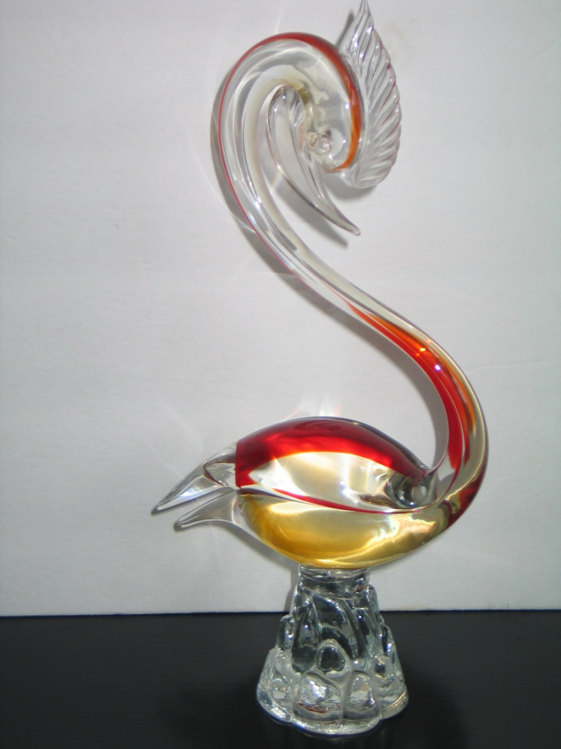 Vintage Mid Century Murano Art Glass Bird