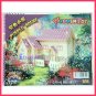 Wooden Purple house - 3D puzzle jigsaw DIY craft model for student gift