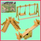 Wooden 3D puzzle-PLAYGROUND as DIY jigsaw Children educational Toy gift (WP02)