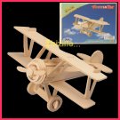 Wooden 3D puzzle-BIPLANE as DIY jigsaw Children educational Toy gift (WP04)