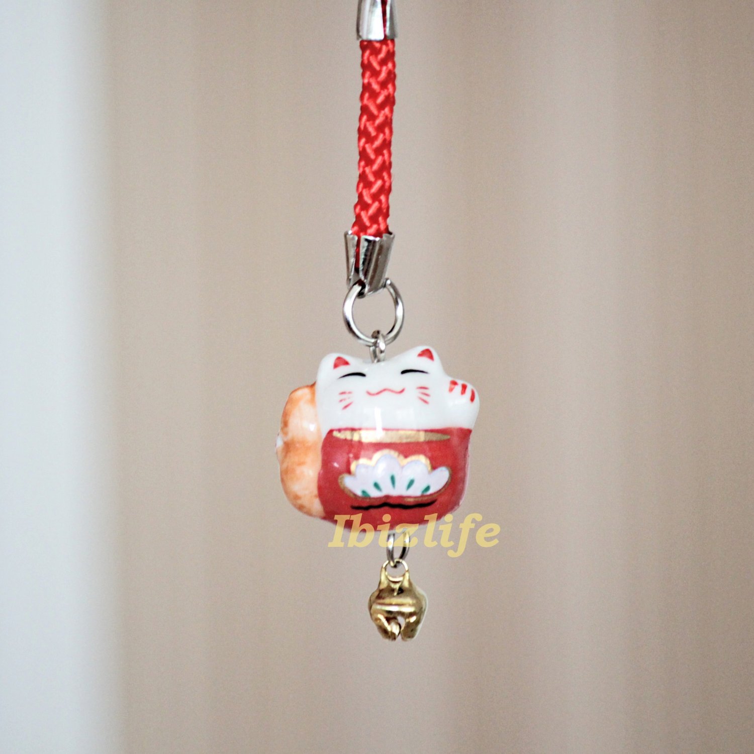 Blessing Lucky BELL CHARM - Cutie Maneki Neko (bbc07)