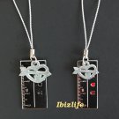 Metal Charm - a pair of charms with 2 Set of Love Arrow & Heart with Ruler (bc07)