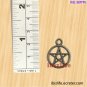 A pair of metal charms with brown color Pentacle shape (bc11)