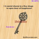 A metal charms with brown color KEY shape to open the door of happiness (bc15)