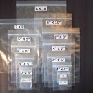 Zip lock bags 2 mil Clear various sizes 2 x 3, 3 x 4, 3 x 5, 4 x 5, 4 x 6, 5 x 7