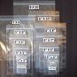 Zip lock bags 2 mil Clear various sizes 2 x 3, 3 x 4, 3 x 5, 4 x 5, 4 x 6, 5 x 7