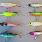 Crankbait lot 8 Medium dive bass lures, Pike, Muskie, Salmon, Trout, Steelhead