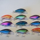 10 Mixed Color Crankbaits Minnow Jerkbait Lures Bass trout SalmonPike Musky