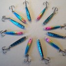 12 NEW Fishing Jigs, Lead kokanee & trout jigs  (Lot of 12)  Great New Colors