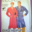 McCall's 0011 Women's and Men's Robe Size Small, Medium, Large, X-Large Sewing Pattern Uncut
