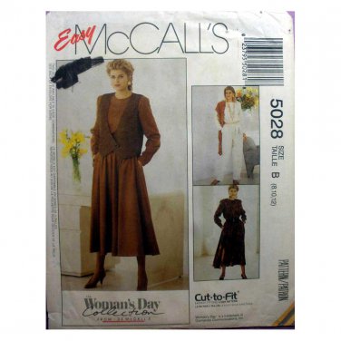 Women's Jumpsuit, Dress, Vest Sewing Pattern Misses Size 8-10-12 Vintage Uncut McCall's 5028