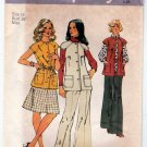 Women's Vest, A-Line Skirt, and Pants Pattern, Size 14 Uncut Vintage 1970's Simplicity 5800