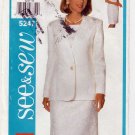Women's Jacket and Dress Sewing Pattern Size 12-14-16 Uncut Butterick See & Sew 5247