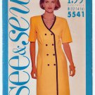 Women's Double-Breasted Dress Pattern, Size 12-14-16 UNCUT Butterick See & Sew 5541