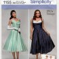 1950's Style Special Occasion Dress Sewing Pattern, Size 10-12-14-16-18 Uncut Simplicity 1155