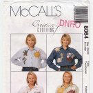 Women's Shirt with Appliques Sewing Pattern Size XL 20-22 UNCUT McCall's 8064
