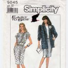 Simplicity 9045 Women's Dress and Unlined Jacket Sewing Pattern Size 12 UNCUT