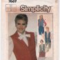 Women's Lined and Unlined Vests Sewing Pattern Size 12 UNCUT Simplicity 7669