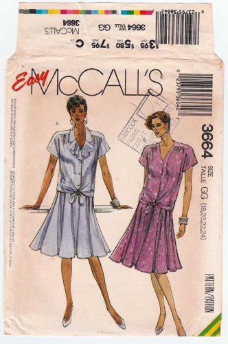 Women's Blouse and Skirt Sewing Pattern Plus Size 18-20-22-24 UNCUT McCall's 3664