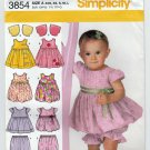 Babies Dress, Jumper, Top, Pantaloons, Bolero Pattern Size XXS-XS-S-M-L UNCUT Simplicity 3854