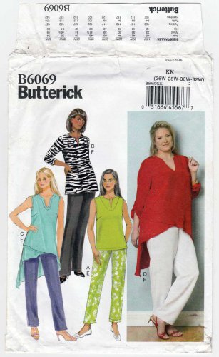 Women's Tunic and Pants Sewing Pattern Plus Size 26W-28W-30W-32W UNCUT Butterick B6069 6069