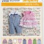 Baby Romper, Jumper, Bodysuit Sewing Pattern Size XXS-XS-S-M-L UNCUT Simplicity 2459