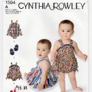 Baby Romper and Shoes, Cynthia Rowley Sewing Pattern Size XXS-XS-S-M-L UNCUT Simplicity 1594