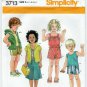 Toddlers Top, Shorts, Gauchos, Tank Top, Hoody Pattern Size 1/2-1-2-3-4 UNCUT Simplicity 3713