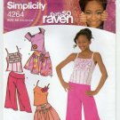 Girl's Top, Skirt, Cropped Pants Sewing Pattern Size 8-10-12-14-16 UNCUT Simplicity 4264