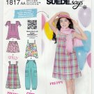 Girls Sundress or Top, Pants, Shorts Sewing Pattern Size 8-10-12-14-16 UNCUT Simplicity 1817
