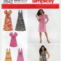Women's Dress, Halter or Short Sleeves, Sewing Pattern Size 4-6-8-10-12 UNCUT Simplicity 2642