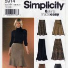 Women's Skirts Sewing Pattern Size 6-8-10-12 UNCUT Simplicity 5914
