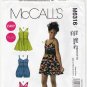 Girl's Dress and Romper Sewing Pattern Size 7-8-10-12-14 UNCUT McCall's M6316 6316