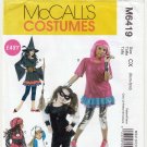 Girl's Halloween Costume Sewing Pattern Size XS 3-4, S 5-6 UNCUT McCall's M6419 6419