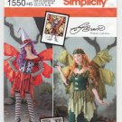 Women's Fantasy Fairy Costume Sewing Pattern, Size 6-8-10-12-14 UNCUT Simplicity 1550