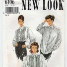 Women's Tuxedo Shirt Sewing Pattern, Misses' Size 8-10-12-14-16-18 UNCUT New Look 6106