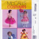 Girl's Fairy Costume Pattern, Fairy Wings, Tutu Skirt, Child Size 4-5-6 Uncut McCall's M5950 5950