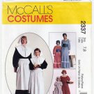 Girls' Prairie Dress, Pilgrim, Colonial Costume Sewing Pattern Size 7-8 UNCUT McCall's 2337