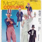 Patriotic Costumes, Adult Sewing Pattern, Size Medium (36-38) UNCUT McCall's 8701