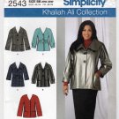 Women's Jacket Sewing Pattern Size 20W-22W-24W-26W-28W UNCUT Simplicity 2543