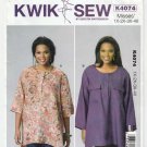 Women's Tops Sewing Pattern Size 1X-2X-3X-4X UNCUT Kwik Sew K4074 4074