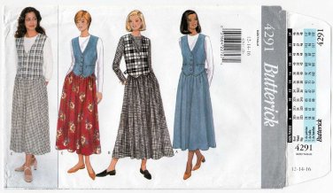 Women's Dress Sewing Pattern, Misses' Size 12-14-16 UNCUT Butterick 4291