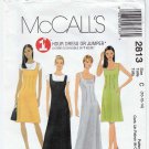 Women's Dress or Jumper Sewing Pattern Misses' / Miss Petite Size 10-12-14 UNCUT McCall's 2813