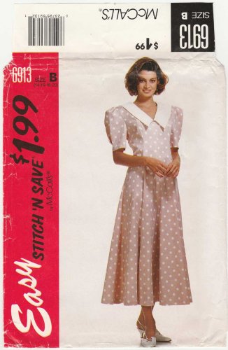 Women's Dress Sewing Pattern Size 14-16-18-20 UNCUT McCall's Stitch 'N Save 6913