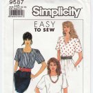 Women's Pullover Tops Sewing Pattern Size 6-8-10-12-14 UNCUT Simplicity 9587