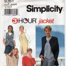 Women's Jacket and Vests, 3 Hour Sewing Pattern Size 12-14-16 UNCUT Simplicity 9361