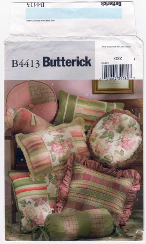 Throw Pillows-Square-Round-Rectangle-Neck Roll Home Decor Sewing Pattern Uncut Butterick B4413 4413